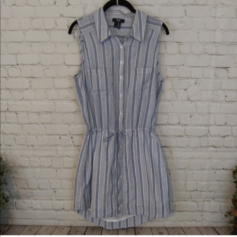 Paige denim Yvonne striped shirt dress